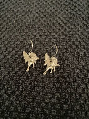 Silver Pegasus Drop Earrings - Women Accessories
